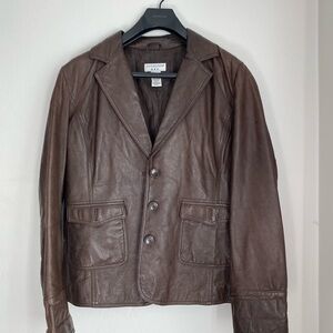 Covington Dark Brown Leather Jacket